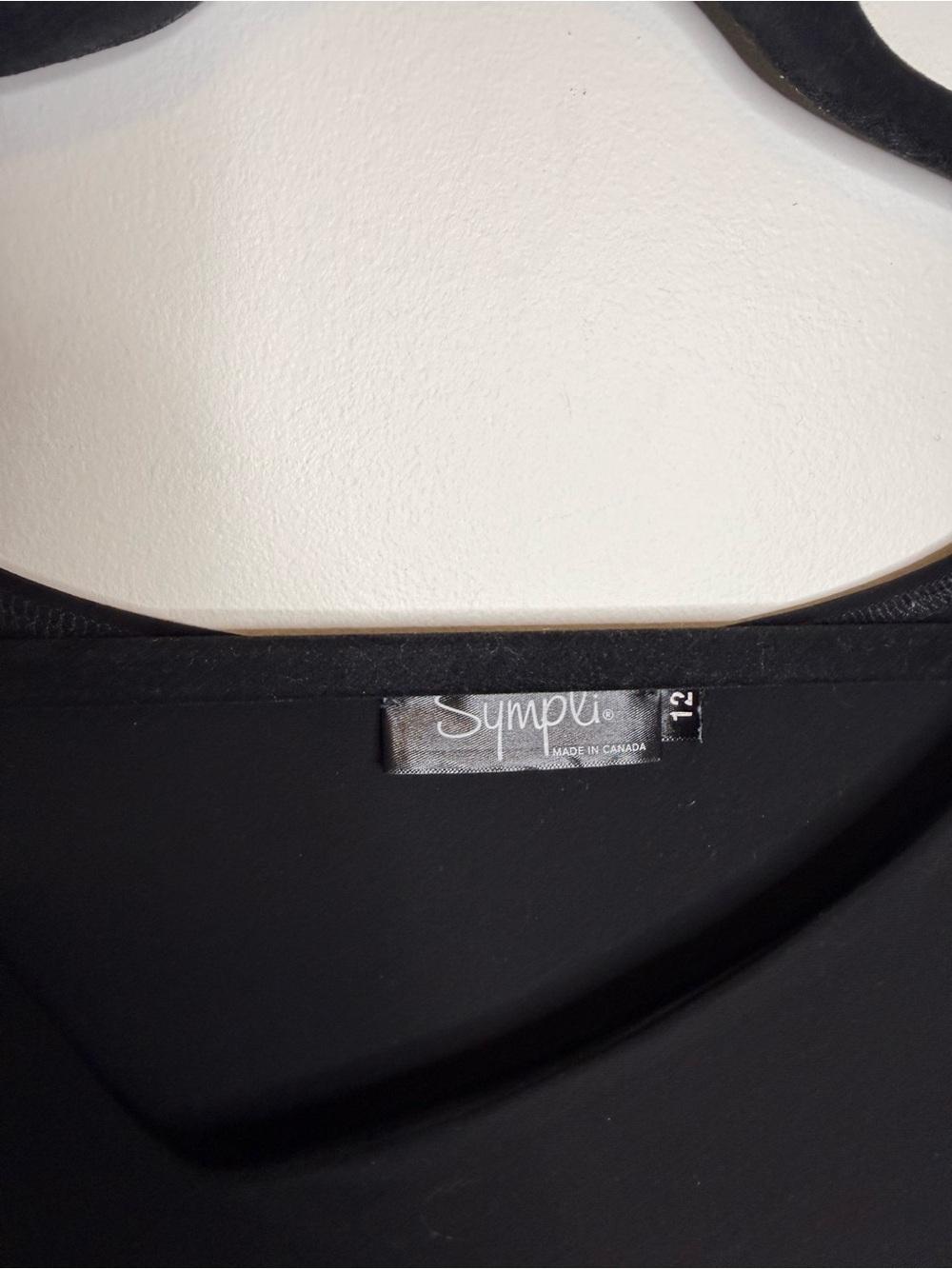 Sympli Black Asymmetrical Neck Cutout Top - Picture 5 of 7